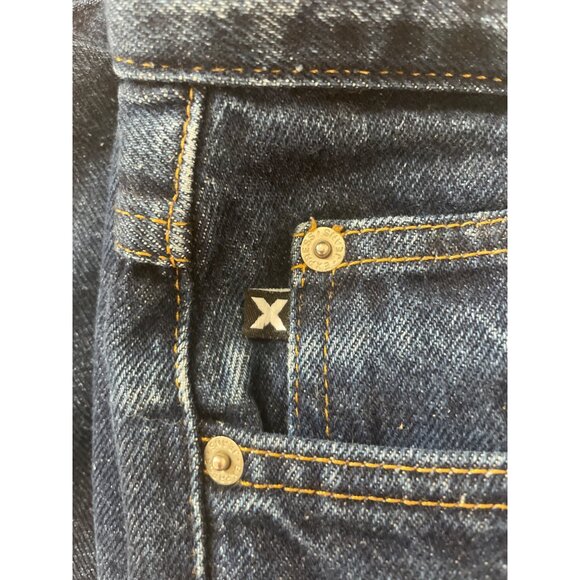 Express Jeans Womens Flare Denim Pants Dark Wash 100% Cotton Size 7/8 - Picture 7 of 7